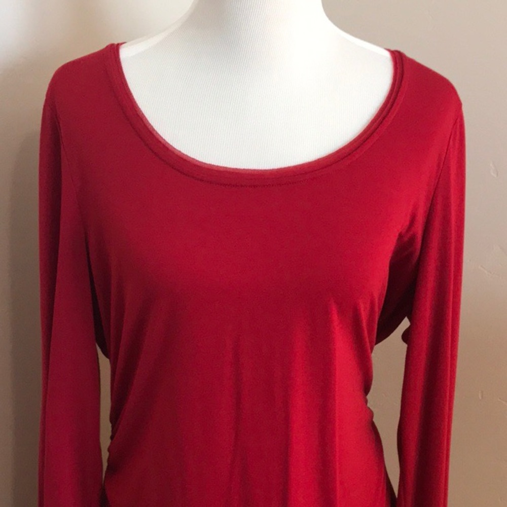 WHBM Red Long Sleeve Tee